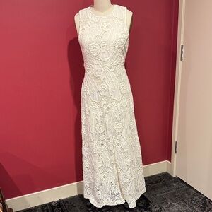Topshop Ivory Lace Maxi Dress